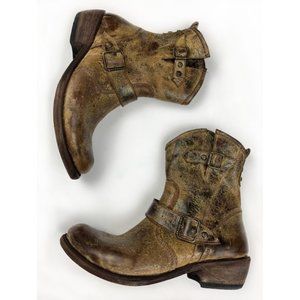 Liberty Black Distressed Brown Leather Boots 10